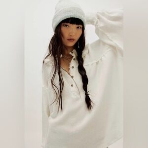 Excellent Like New Free People Waffle Shirt